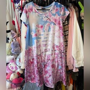 Mr.Gugu&MissGo Cherry Blossom Teeshirt Dress
